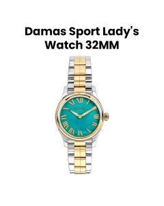 Damas 32MM Ladies Bi Color Steel Quartz Watch with Steel Bracelet | DSP-Q32-WT-SR-5G52
