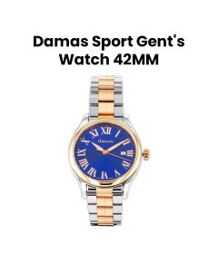 Damas 42MM Gents Steel Quartz Watch with Steel Bracelet | DSP-Q42-WT-SR-532