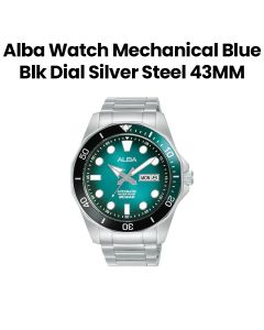 Alba 43MM Men's Active Automatic Stainless Steel Watch Turquoise + Black Gradation Dial | AL4545X1Q