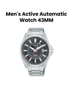 Alba 43MM Men's Active Automatic Stainless Steel Watch with Black Translucent Layered Dial | AU4031X1