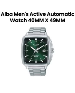 Alba 40MM x 49MM Men's Active Automatic Stainless Steel Watch with Date Display | AU4037X1
