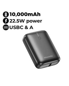 Moxedo 10000mAh Porta-Go Mini Power Bank - Black | MX-WPB011