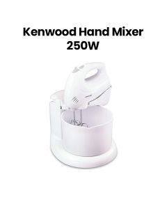 Kenwood Stand Mixer Hand Mixer (Electric Whisk) 250W with 2.7L Rotary Bowl, 6 Speeds - White | HM430