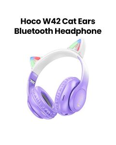 HOCO Cat Ears Over-Ear Bluetooth Headphones - Purple Grape | W42