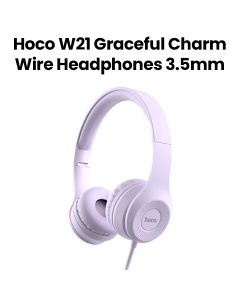 HOCO Graceful Charm Wire Control Headphones - Purple | W21