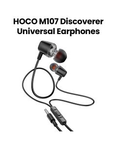 HOCO Discoverer Universal Earphones with Mic - Black | M107