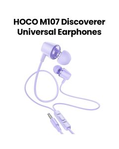 HOCO Discoverer Universal Earphones with Mic - Purple | M107