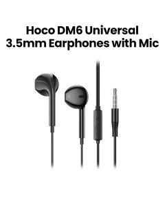 HOCO Maya Universal Earphones with Mic - Black | DM6