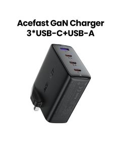Acefast PD100W GaN Charger (3*USB-C+USB-A) UK - Black | A97