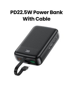 Acefast 22.5W Power Bank with Cable 20000mAh - Black | M14-20000PD