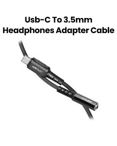 Acefast USB-C to 3.5mm Aluminum Alloy Headphones Adapter Cable - Black | C1-07