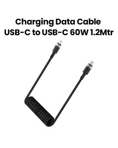 Acefast USB-C to USB-C Spring Charging Data Cable - Black | C14-03
