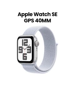 Apple Watch SE GPS 40mm Silver Aluminium Case with Blue Cloud Sport Loop | MXEE3QA/A