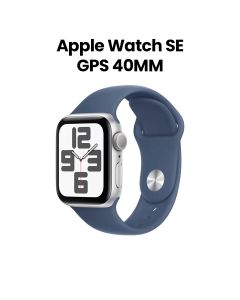 Apple Watch SE GPS 40mm Silver Aluminium Case with Denim Sport Band   | MXED3QA/A