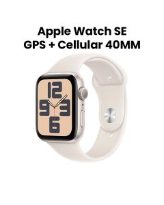 Apple Watch SE GPS + Cellular 40mm Starlight Aluminium Case with Starlight Sport Band   | MXGK3QA/A