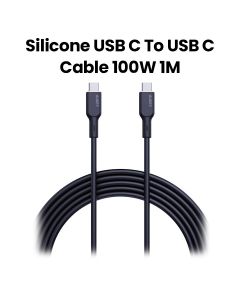 Aukey 1M 100W Silicone USB-C to USB-C Cable - Black |CB-SCC101-BK