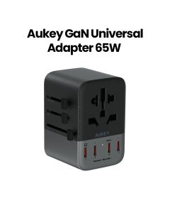 Aukey 65W Travel Adapter 4C1A - Gray |PA-TA08A-GY