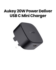 Aukey Wall Charger On-the-Go Bundle 20W PD with 1.2M Lightning Cable - Black |PA-Y25