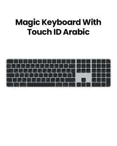 Apple Magic Keyboard with Touch ID and Numeric Keypad for Mac Models with Apple Silicon - Arabic - Black Keys | Model: MK2A3LL/A