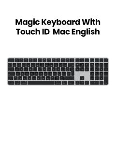 Apple Magic Keyboard with Touch ID and Numeric Keypad for Mac Models with Apple Silicon - British English - Black Keys | Model: MK2A3LL/A