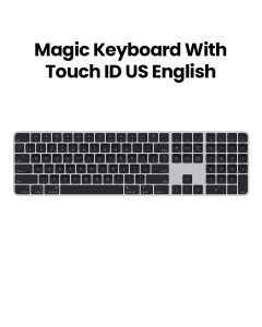 Apple Magic Keyboard with Touch ID and Numeric Keypad for Mac Models with Apple Silicon - US English - Black Keys | Model: MK2A3LL/A