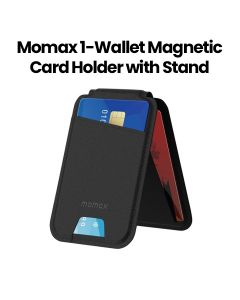 Momax Wallet Magnetic Card Holder with Stand - Black |SR29D