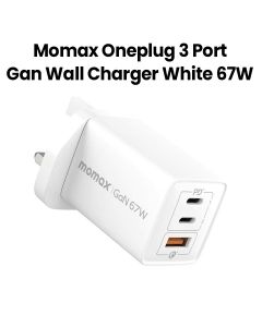 Momax Oneplug 67W 3 Port GAN Wall Charger - White|UM30UKW