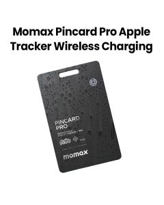 Momax PinCard Pro Apple Find My Certified Tracker with Wireless Charging - Black | Model: BR9D