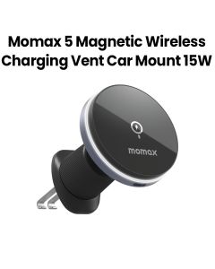 Momax Q.Mag Mount 5 15W Magnetic Wireless Charging Car Mount (Vent Mount) - Black| CM25AE
