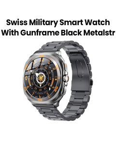 Swiss Military DOM7 Smart Watch with Gunframe Black Metal Strap |SM-WCH-DOM7-GUNF