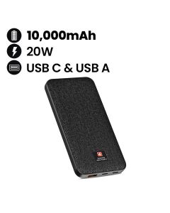 Swiss Military Power Bank 10,000mAh 2C1A with PD Fast Charge Black |SM-PB-10K-2C1A-PD-FASTCHRG