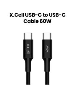 Xcell 60W USB-C to USB-C Cable 1 Meter - Black | XL-CB-60W-CC-1M