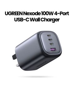UGREEN Nexode 100W 4-Port USB-C Wall Charger - Black | UG-AC-4PORT-100W-CD226