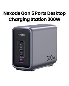 UGREEN 300W 5-Port USB-C Charging Station - Black | UG-AC-5PORT-300W-CD333