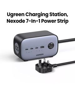 UGREEN 100W 7-in-1 USB-C Charging Station Power Strip for Home and Office - Black | UG-AC-7PORT-100W-CD270