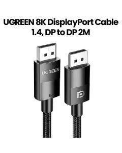 UGREEN 8K DisplayPort Cable 1.4, DP to DP 2M, 8K@60Hz/4K@165Hz/2K@240Hz/1080P@240Hz | UG-CBL-DP-DP114-2M