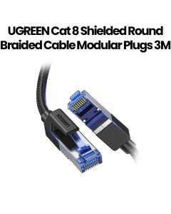 UGREEN Cat 8 Shielded Round Braided Cable Modular Plugs 3M | UG-CBL-CAT8-NW153-3M