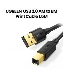 UGREEN USB 2.0 AM to BM Print Cable 1.5M (Black) | UG-CBL-US135-PRNTR-1.5M