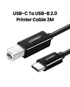 UGREEN USB-C to USB-B 2.0 Printer Cable 2M (Black) | UG-CBL-US241-USBC-PRNTR-2M