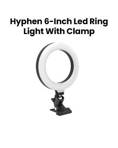 Hyphen Moments 6" LED Ring Light with Clamp – Black | HVR-6RLC4626