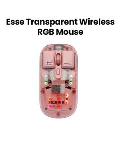 Esse Transparent Wireless RGB Mouse – Pink | EWM-TWRPK2257