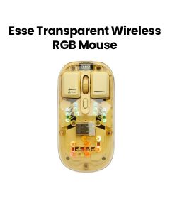 Esse Transparent Wireless RGB Mouse – Yellow | EWM-TWRYL2240