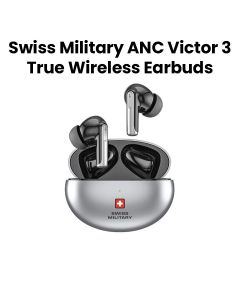 Swiss Military Wireless Charging Stereo Earbuds with ANC+ENC - Black |SM-TWS-VICTOR3-ANC-ENC
