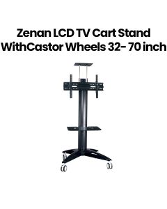 Zenan TV Stand with Castor Wheel - Black |ZTS-CT001