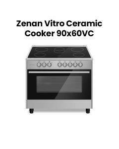 Zenan Vitro Ceramic Cooking Range - Black |ZVCC-90X60VC