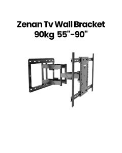 Zenan LED/LCD TV Wall Bracket 55"–90" – Black | ZTS-WMH9