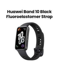 Huawei Band 10 - Matte Black - Black Fluoroelastomer Strap