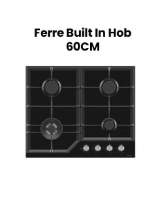 Ferre Built-in Hob - 60cm, 4 Burners |FH-BLG020