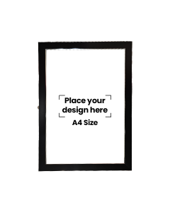 A4 Photo Frame Printed with Your Personalized Design - Full Black