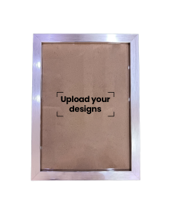 A3 Photo Frame Printed with Your Personalized Design - Silver Metallic
